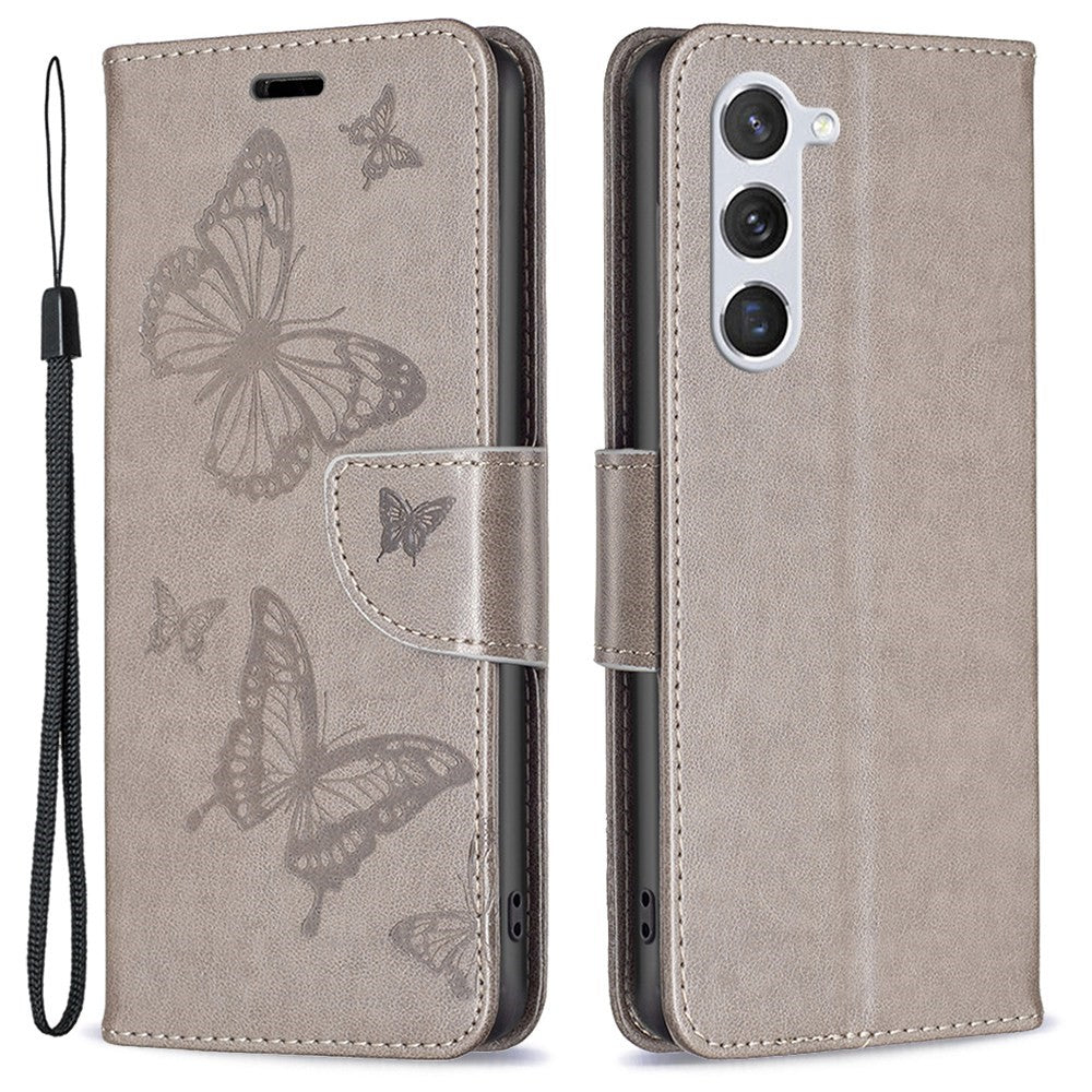 Butterfly Samsung Galaxy S23 flip case - Grey