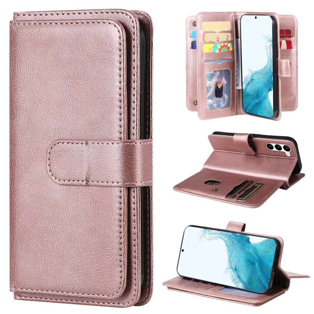 10-slot wallet case for Samsung Galaxy S23 - Rose Gold