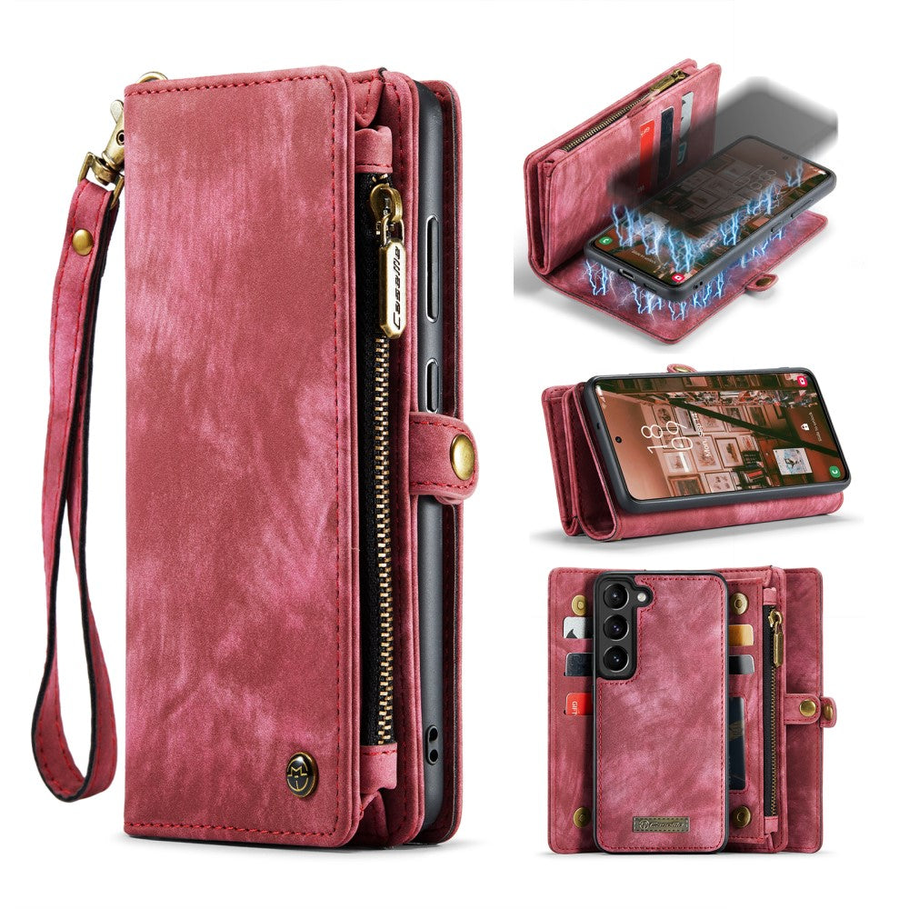 CaseMe Samsung Galaxy S23 Zipper Wallet - Red
