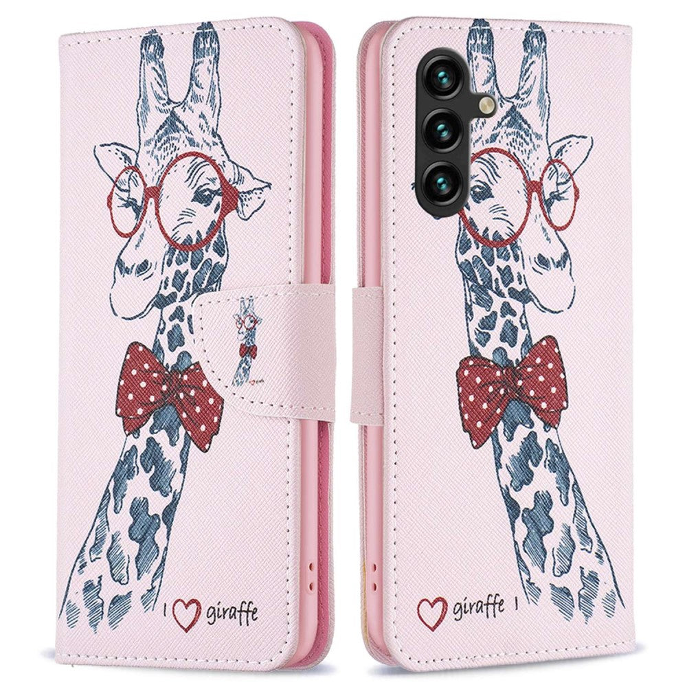 Wonderland Samsung Galaxy A14 flip case - Giraffe