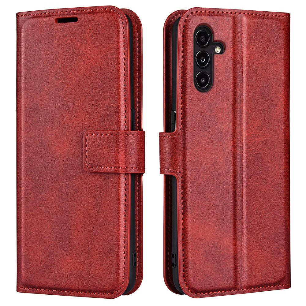 Wallet-style leather case for Samsung Galaxy A14 - Red