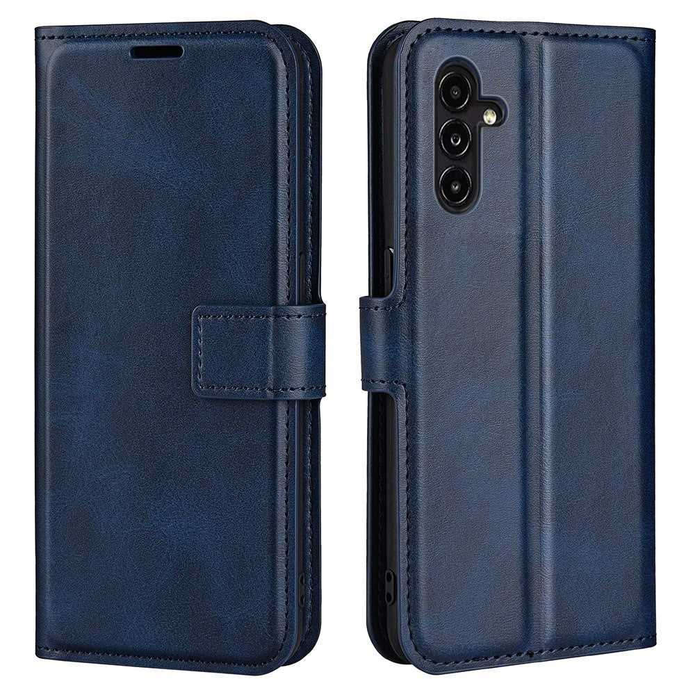 Wallet-style leather case for Samsung Galaxy A14 - Blue