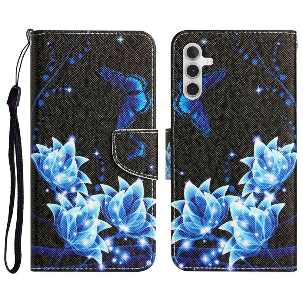 Wonderland Samsung Galaxy A14 flip case - Blue Butterfly