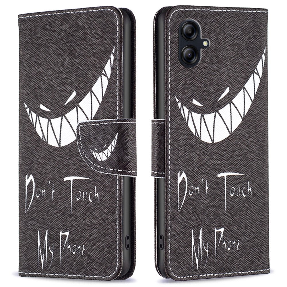 Wonderland Samsung Galaxy A04e flip case - Don\'t Touch My Phone