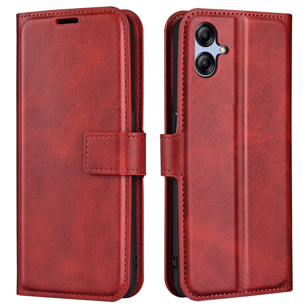 Wallet-style leather case for Samsung Galaxy A04e - Red