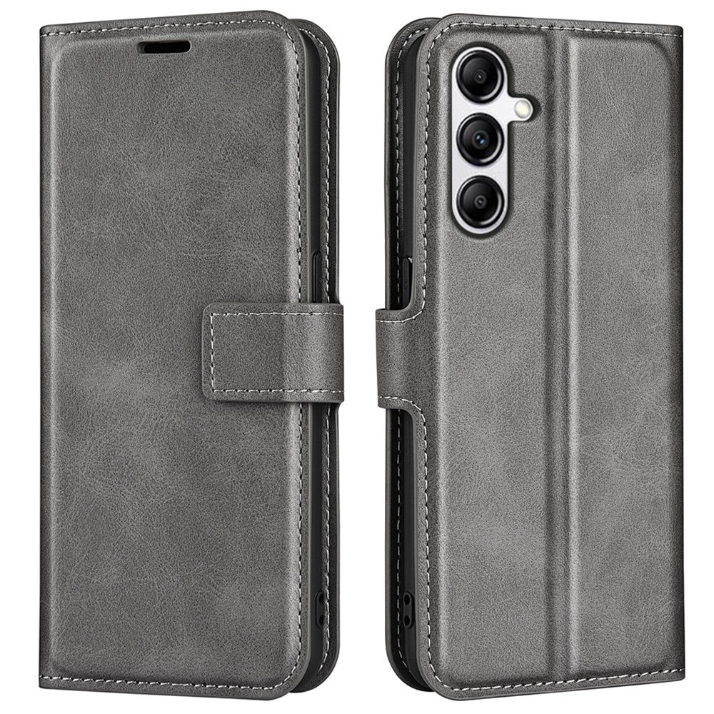 Wallet-style leather case for Samsung Galaxy A34 5G - Grey