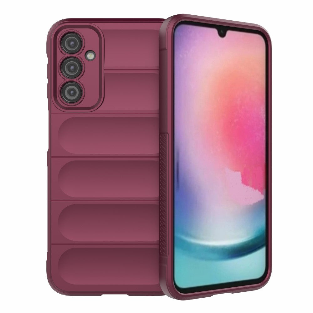 Soft gripformed cover for Samsung Galaxy A24 4G - Wine Red