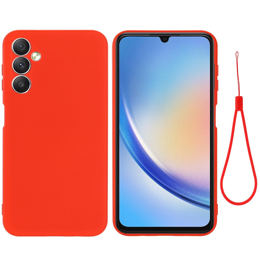 Matte liquid silicone cover for Samsung Galaxy A24 4G - Red