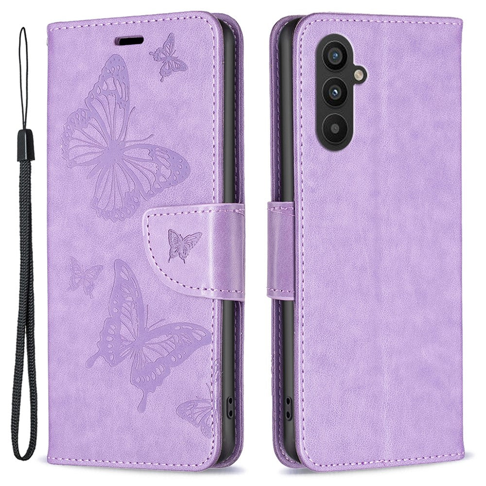 Butterfly Samsung Galaxy A24 4G flip case - Purple