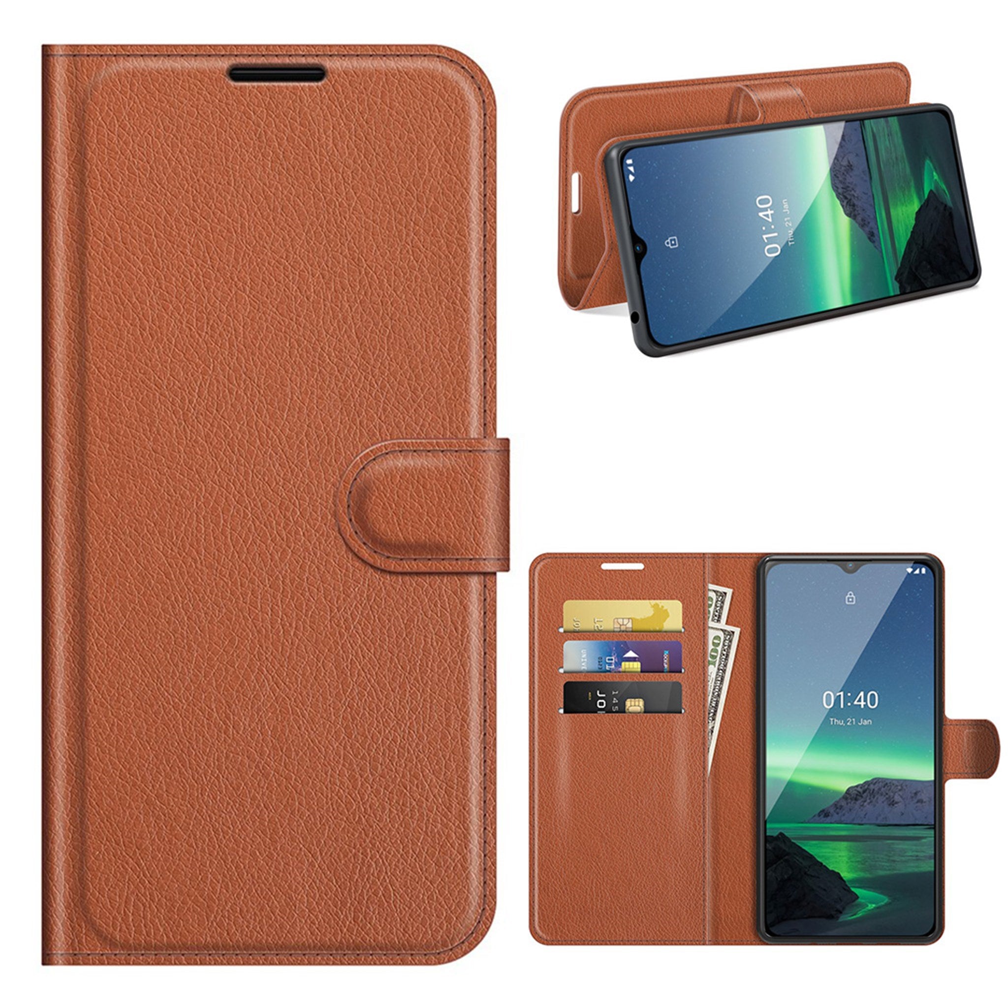 Classic Nokia 1.4 flip case - Brown