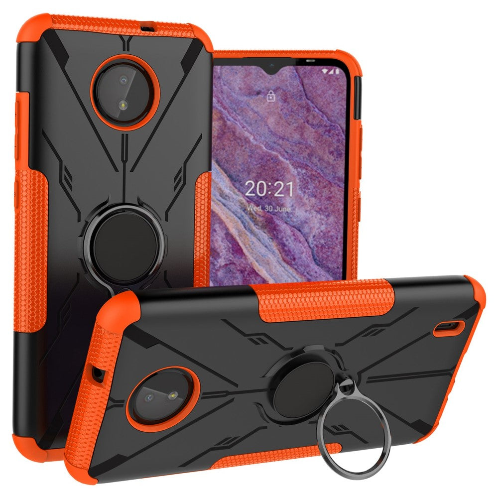 Kickstand cover with magnetic sheet for Nokia C10 / C20 - Orange