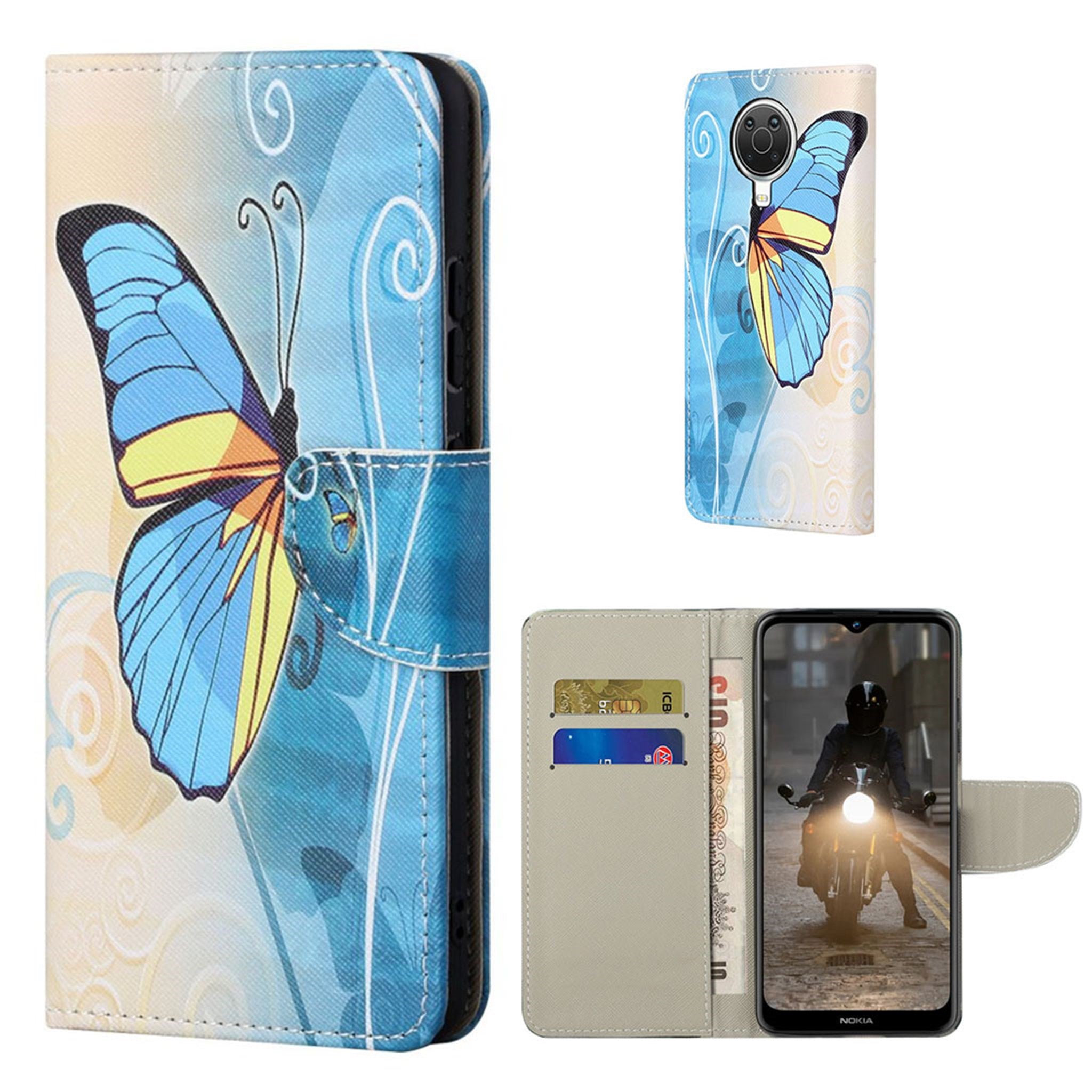 Wonderland Nokia G20 / G10 flip case - Blue Butterfly