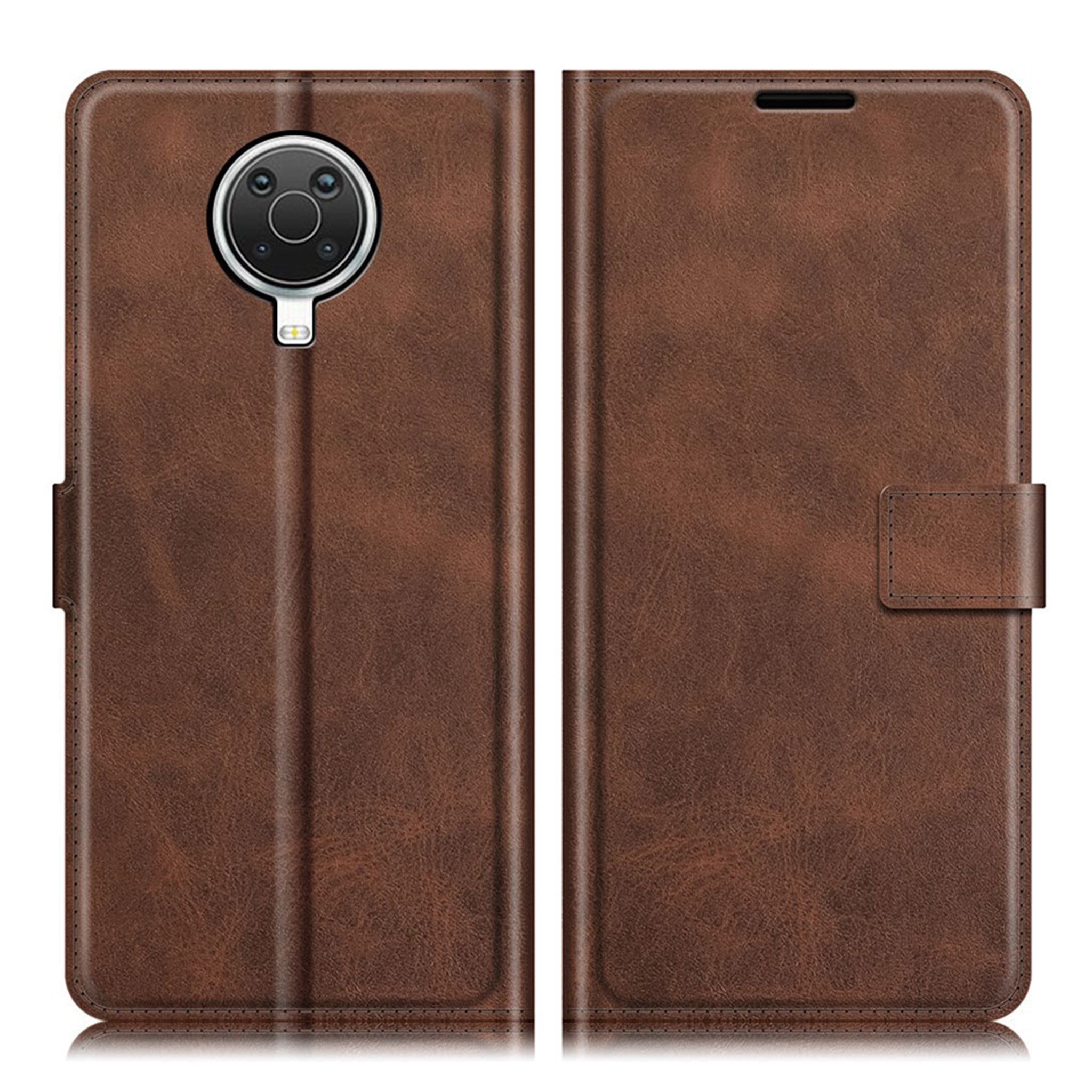 Wallet-style leather case for Nokia G20 - Coffee