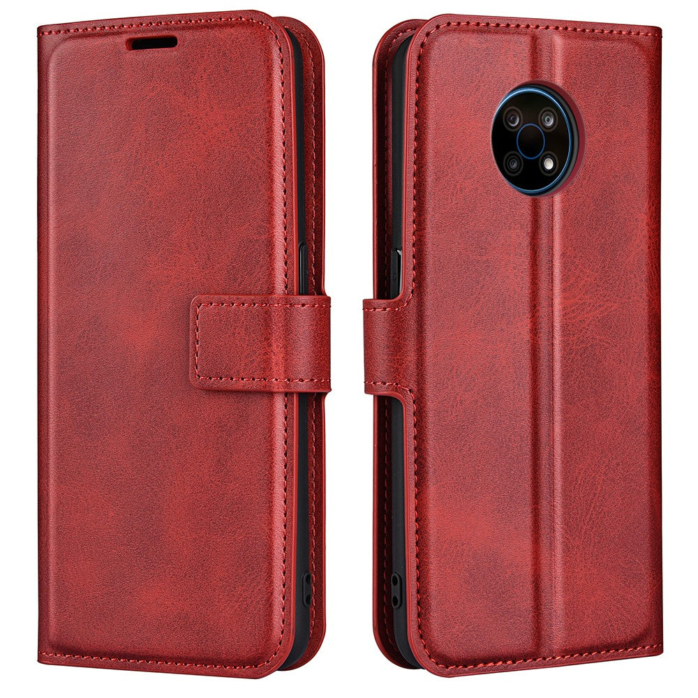 Wallet-style leather case for Nokia G50 - Red