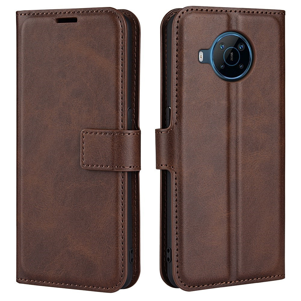 Wallet-style leather case for Nokia X100 - Brown