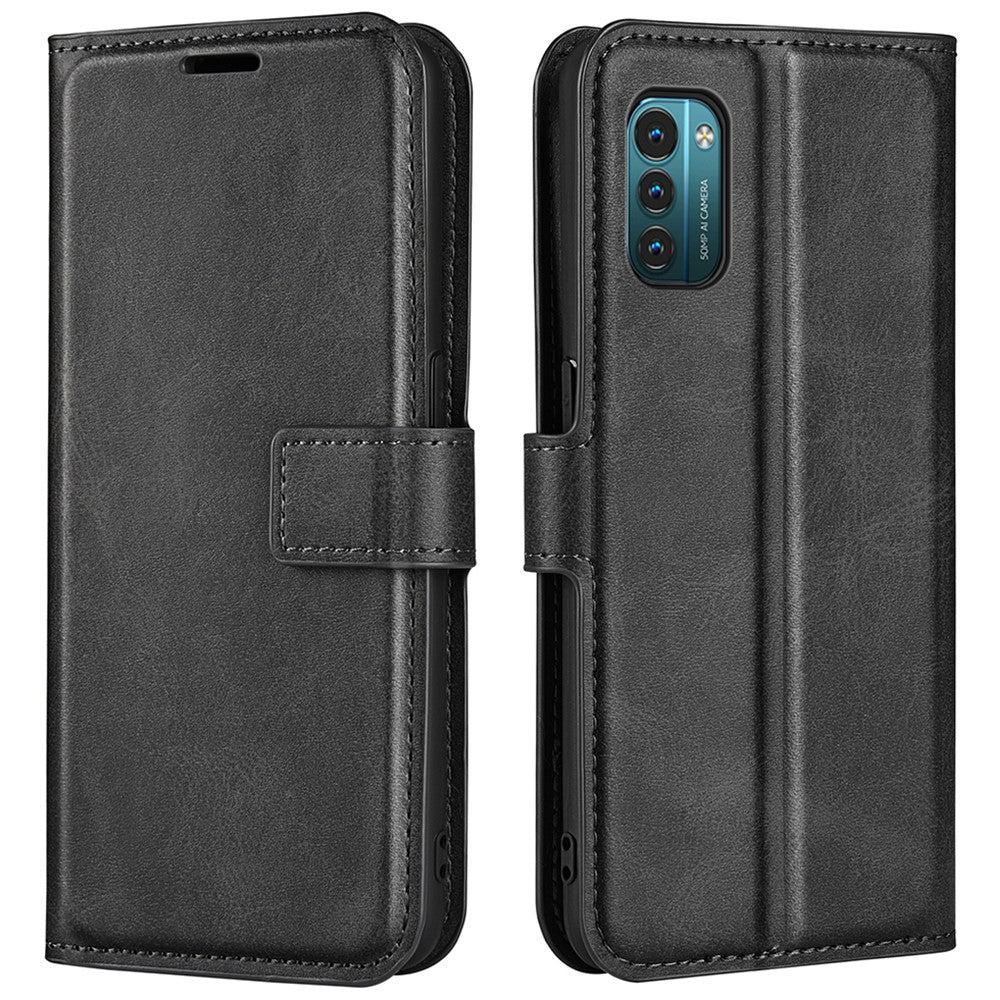 Wallet-style leather case for Nokia G11 / G21 - Black