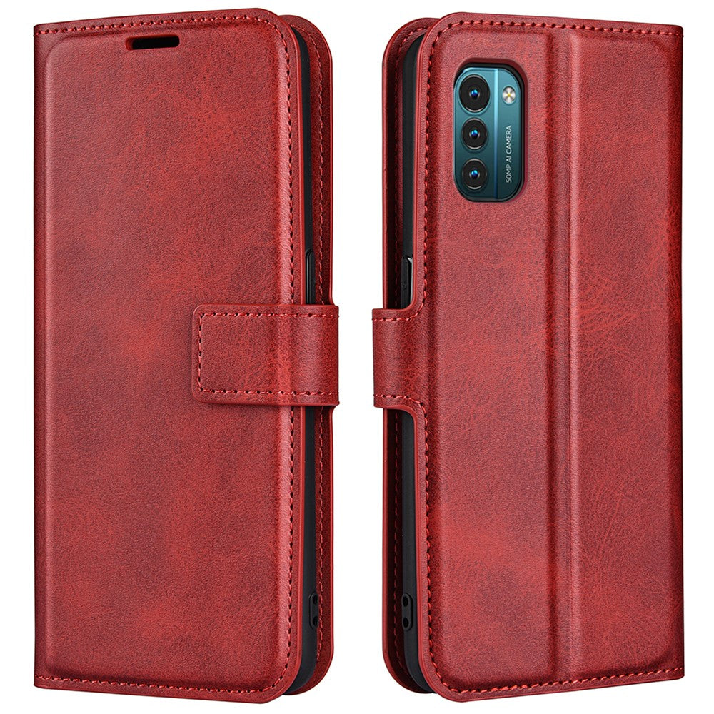 Wallet-style leather case for Nokia G11 / G21 - Red