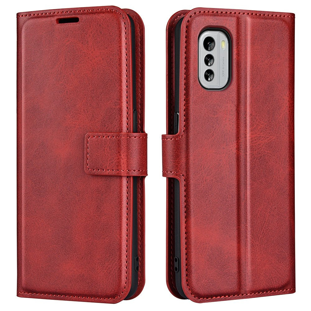 Wallet-style leather case for Nokia G60 - Red