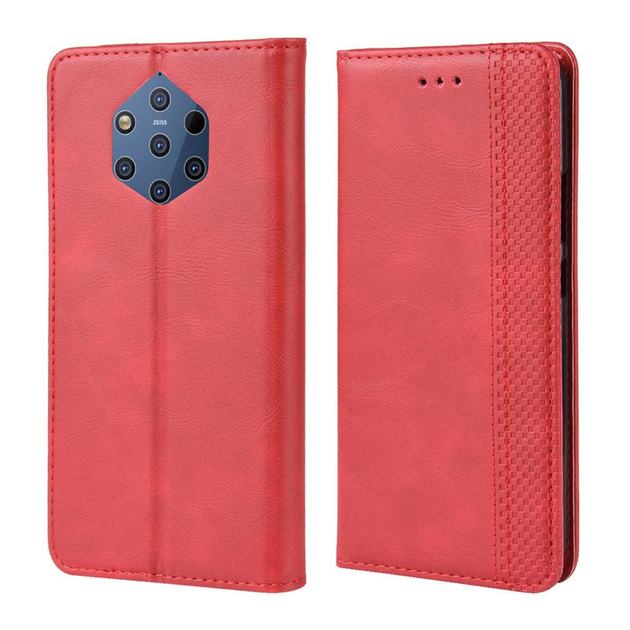 Nokia 9 PureView vintage leather case - Red