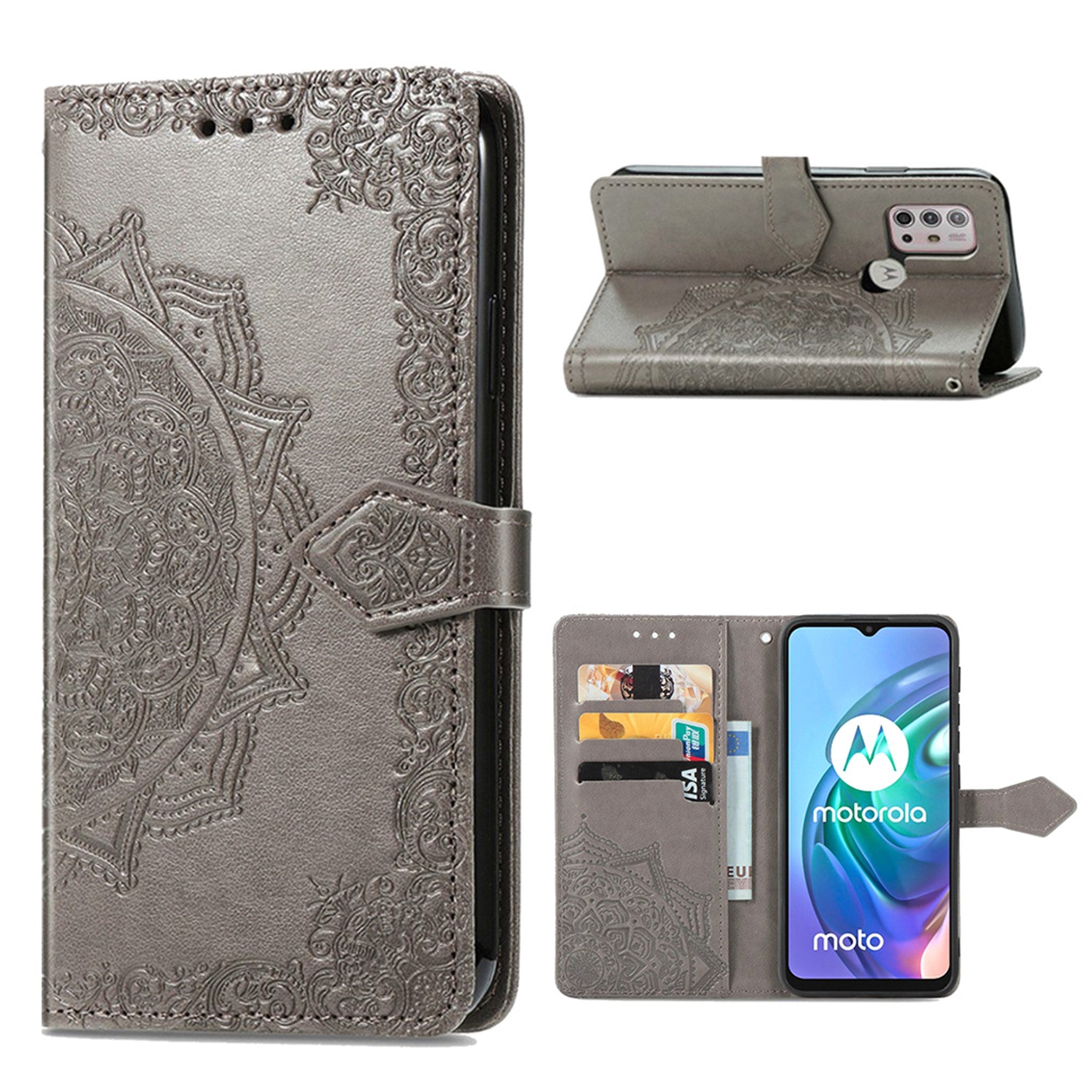 Butterfly Motorola Moto G30 flip case - Grey