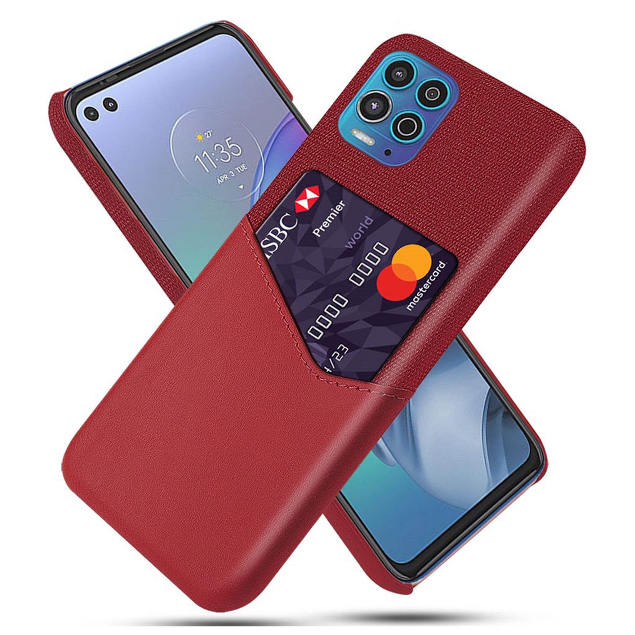 Bofink Motorola Moto G100 / Edge S Card cover - Red