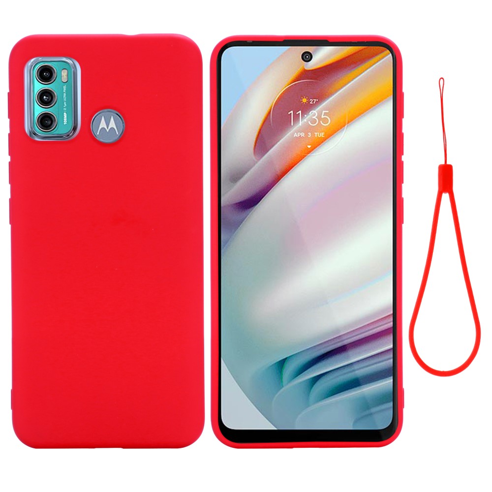 Matte liquid silicone cover for Motorola Moto G60 - Red