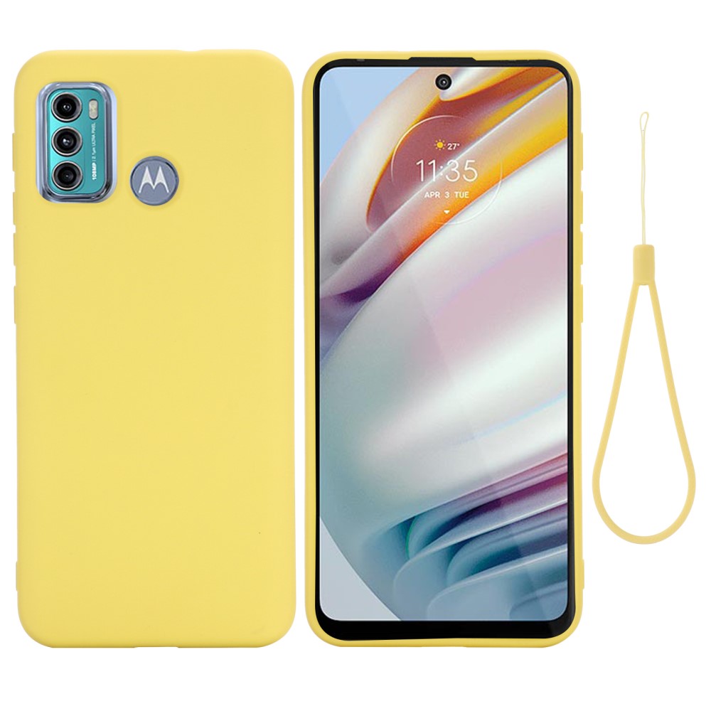 Matte liquid silicone cover for Motorola Moto G60 - Yellow