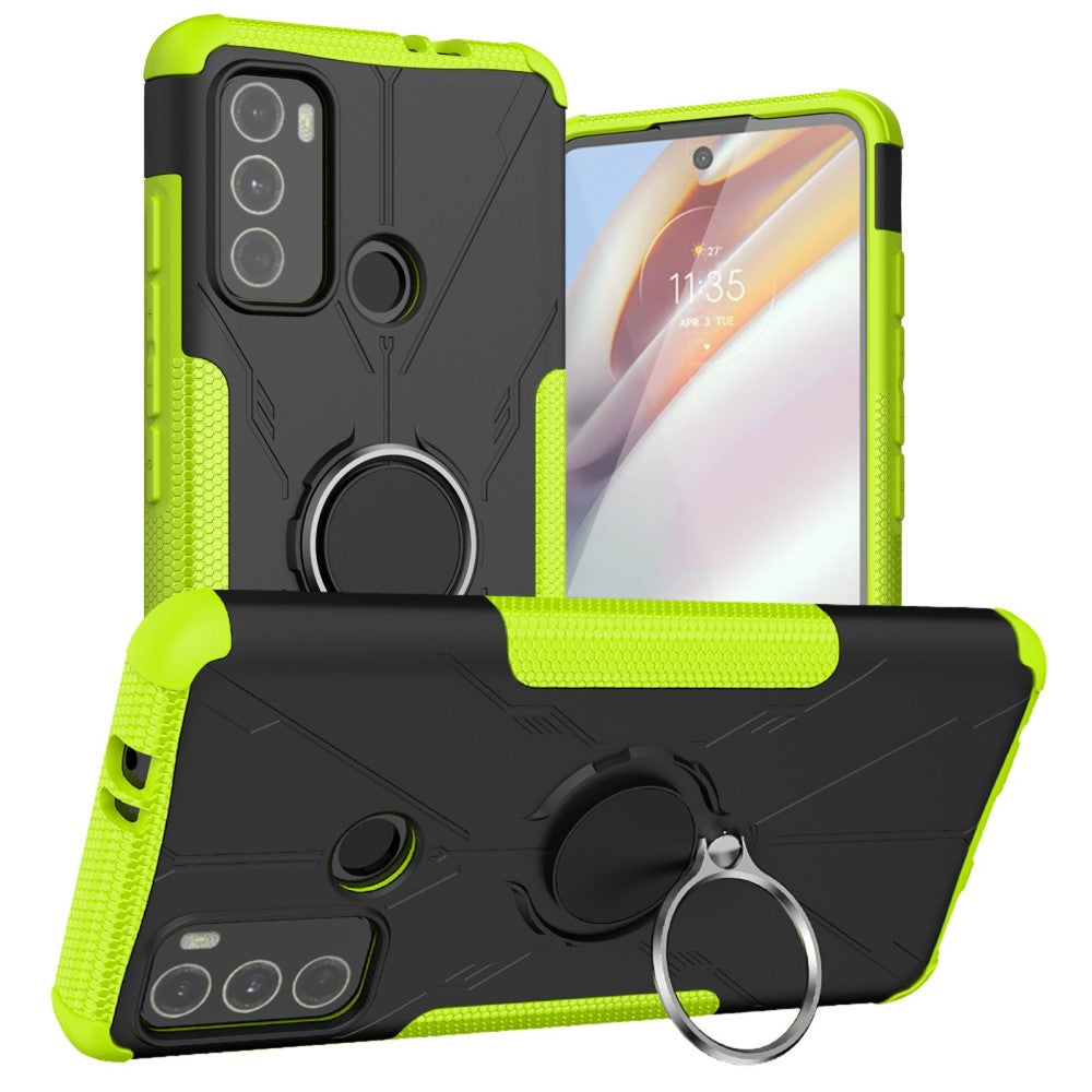 Kickstand cover with magnetic sheet for Motorola Moto G60 - Green