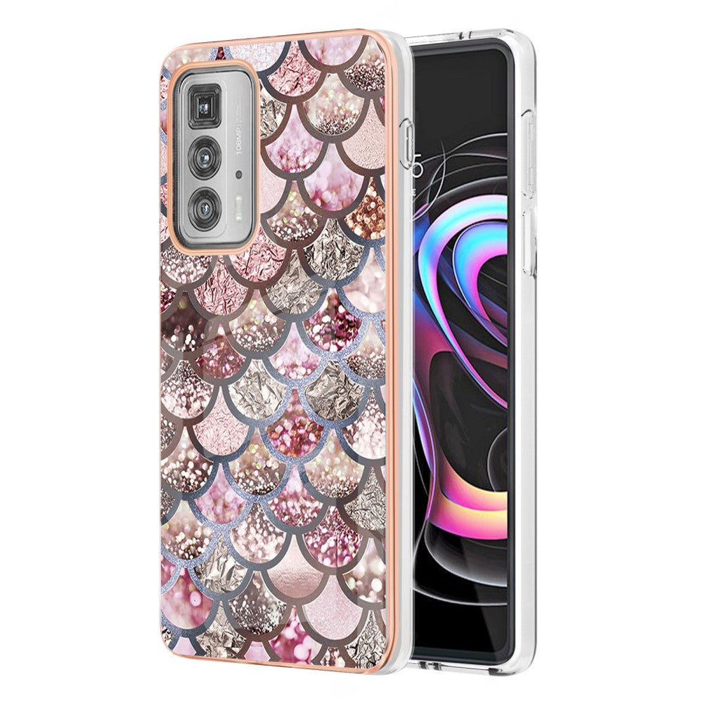 Marble Motorola Edge 20 Pro case - Pink Scales