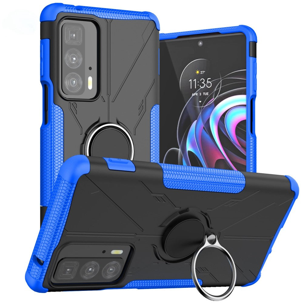 Kickstand cover with magnetic sheet for Motorola Edge 20 Pro - Blue