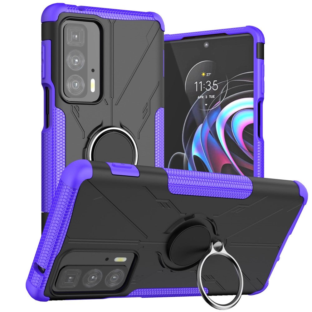 Kickstand cover with magnetic sheet for Motorola Edge 20 Pro - Purple