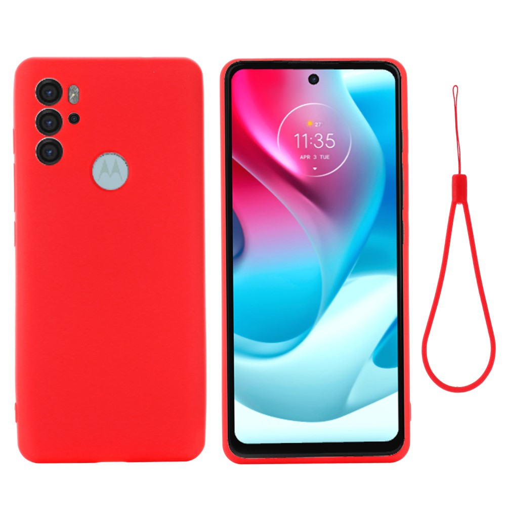 Matte liquid silicone cover for Motorola Moto G60S - Red