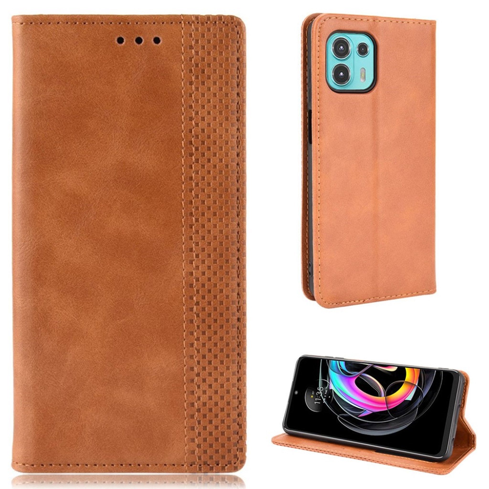 Bofink Vintage Motorola Edge 20 Fusion / Edge 20 Lite leather case - Brown