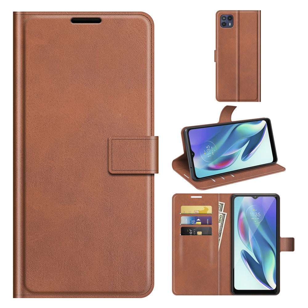 Wallet-style leather case for Motorola Moto G50 5G - Light Brown