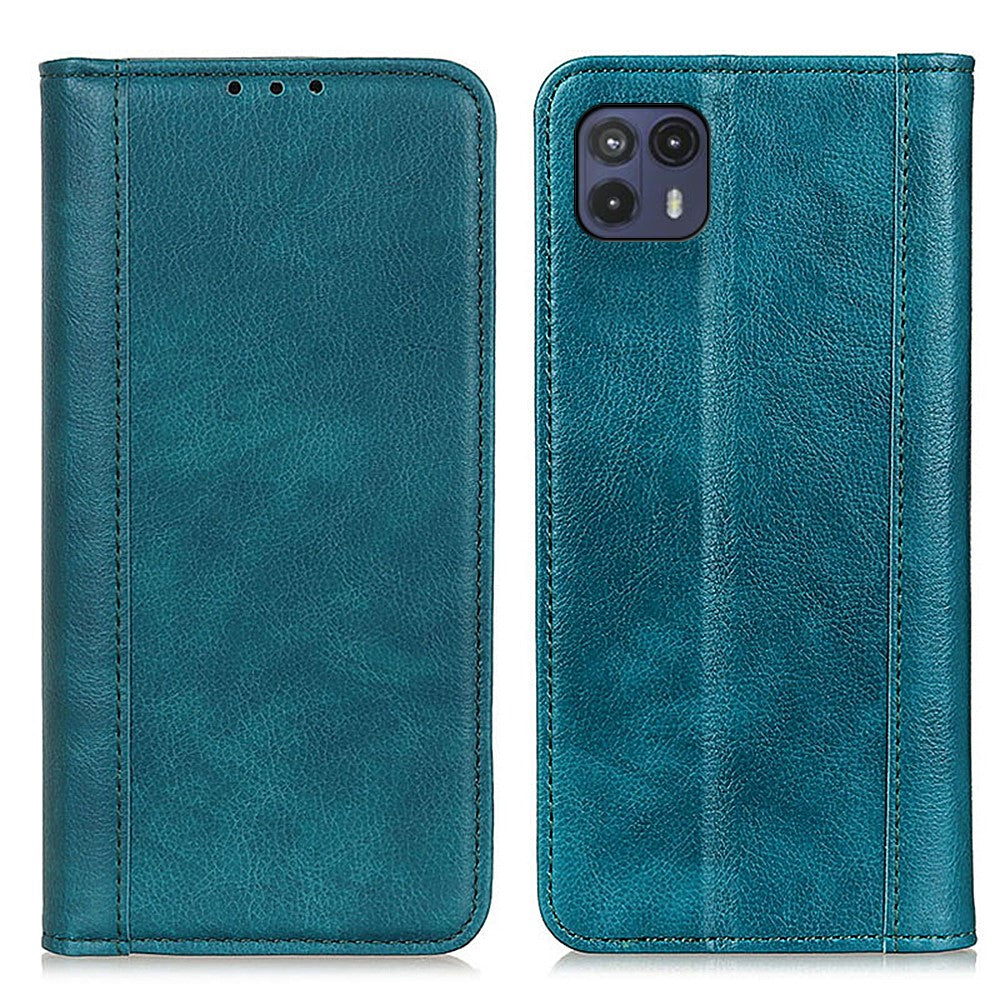 Genuine leather case with magnetic closure for Motorola Moto G50 5G - Green