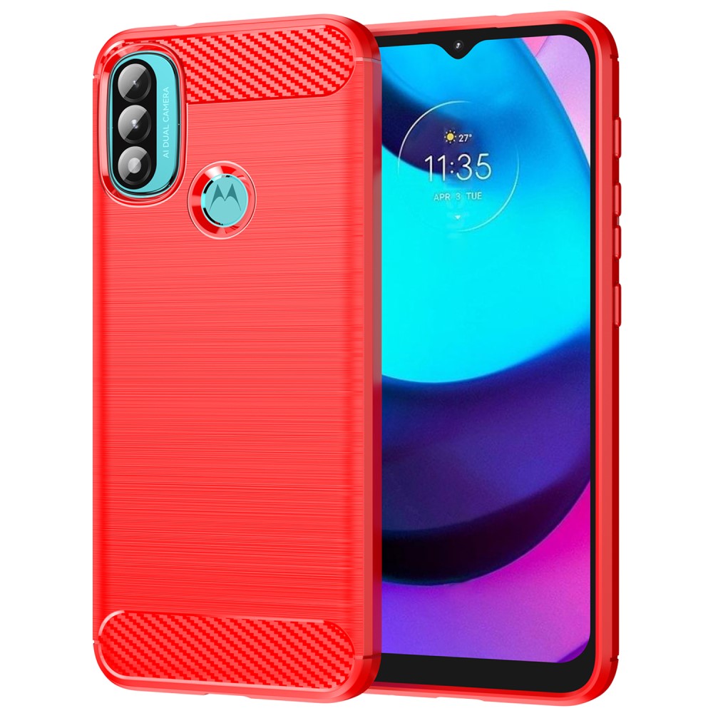 Carbon Flex case - Motorola Moto E30 / E20 / E40 - Red