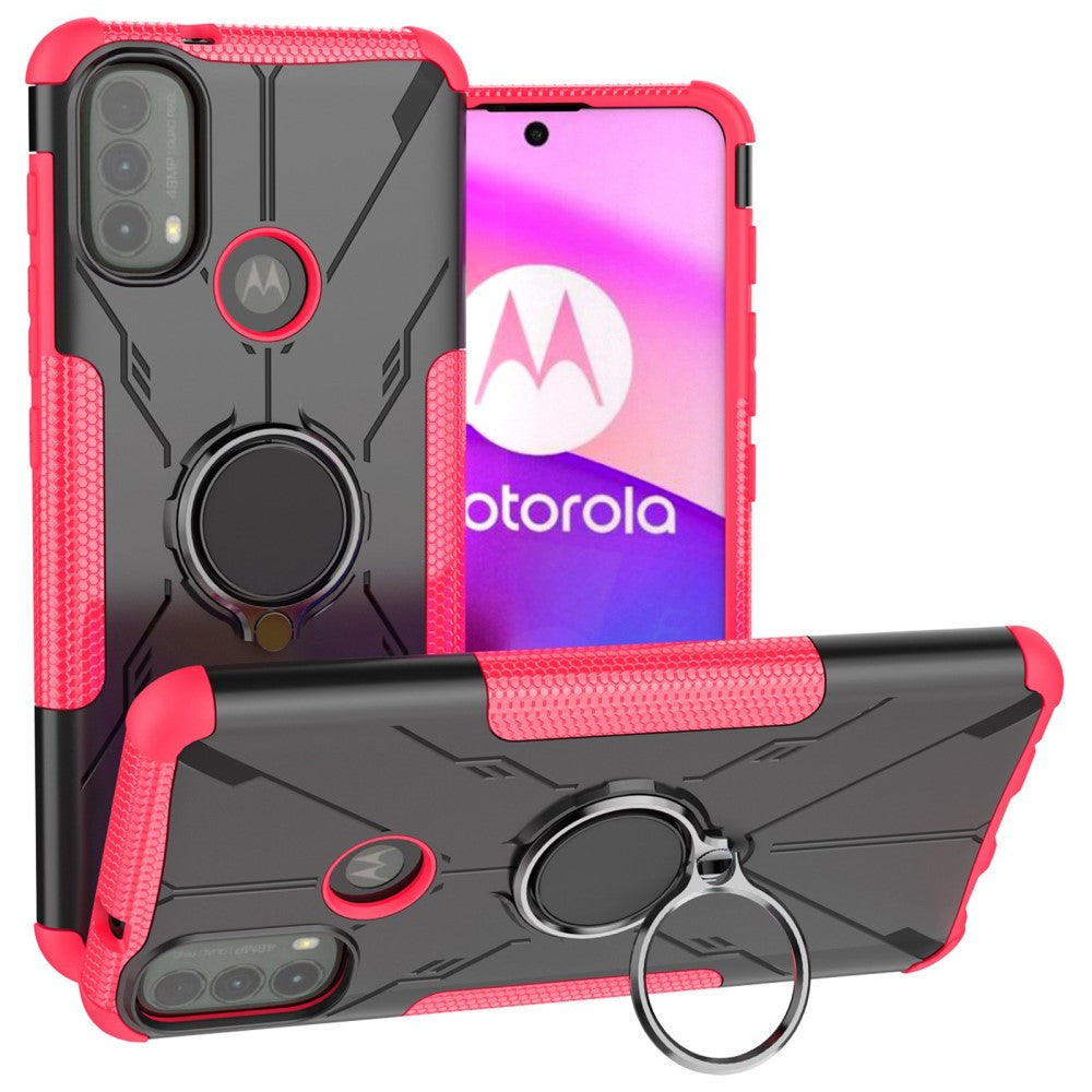 Kickstand cover with magnetic sheet for Motorola Moto E30 / E40 - Rose