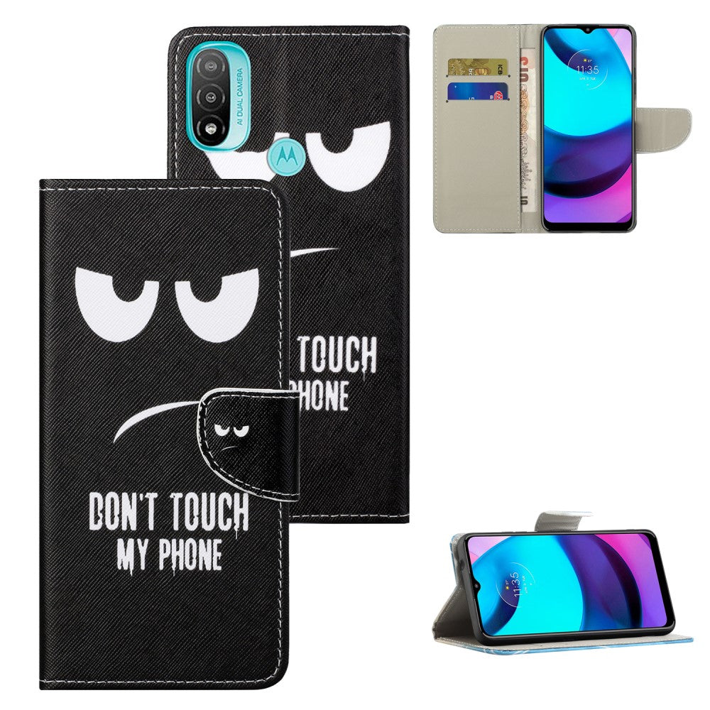 Wonderland Motorola Moto E30 / E20 / E40 flip case - Don\'t Touch My Phone