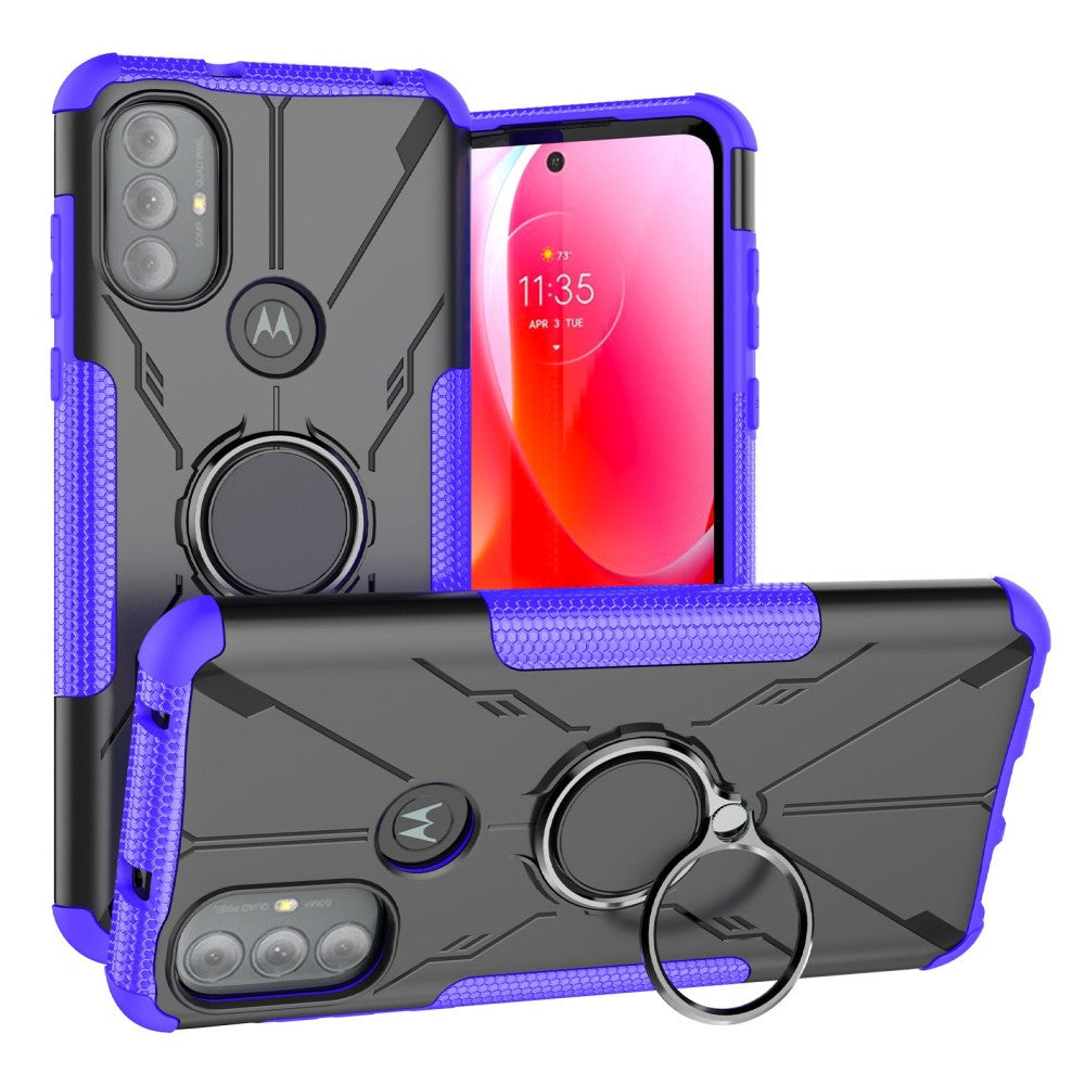 Kickstand cover with magnetic sheet for Motorola Moto G Power (2022) - Purple