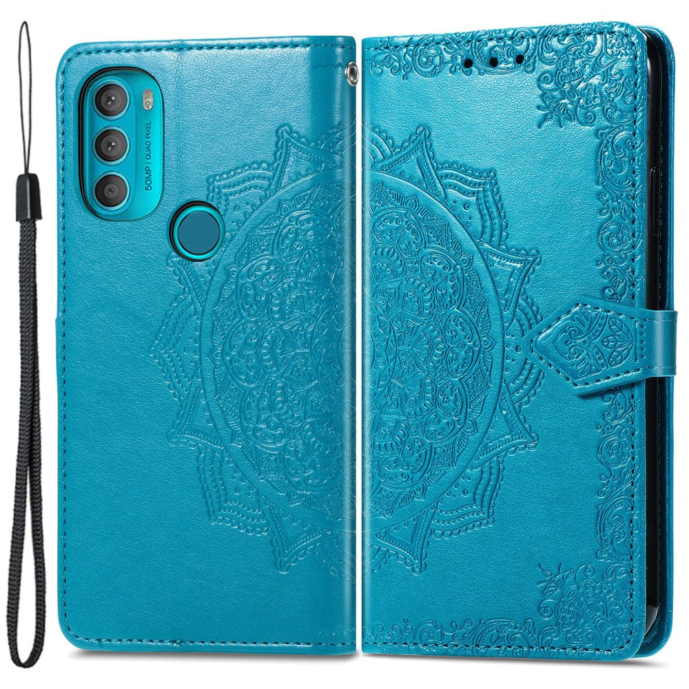 Mandala Motorola Moto G71 5G Flip case - Blue