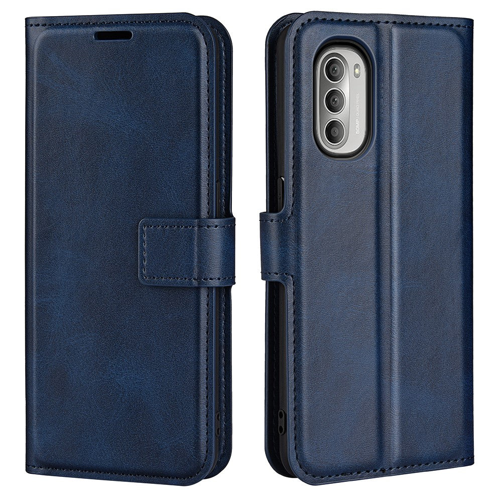 Wallet-style leather case for Motorola Moto G51 5G - Blue