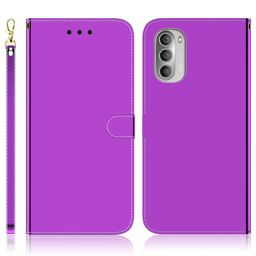 Mirror Motorola Moto G51 5G flip case - Purple