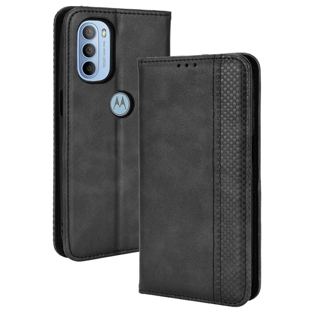 Bofink Vintage Motorola Moto G41 / G31 leather case - Black