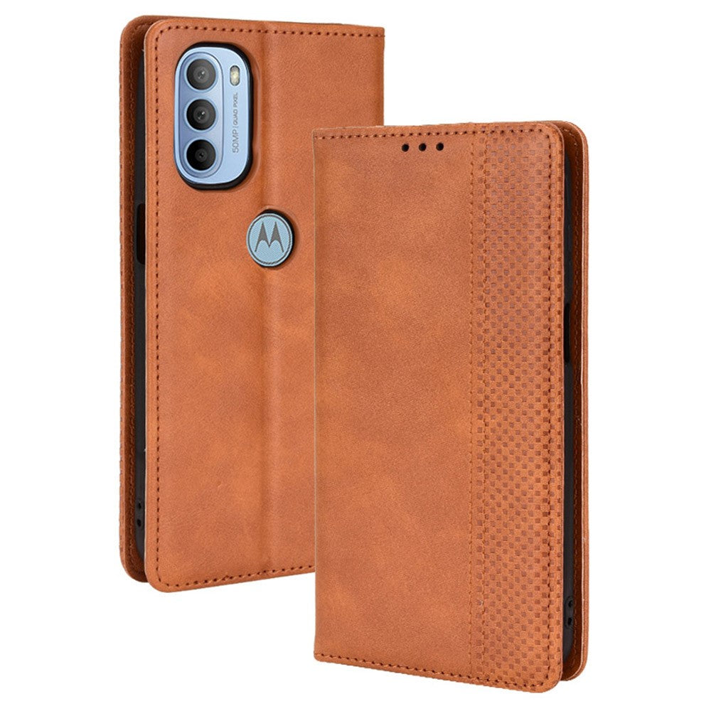 Bofink Vintage Motorola Moto G41 / G31 leather case - Brown