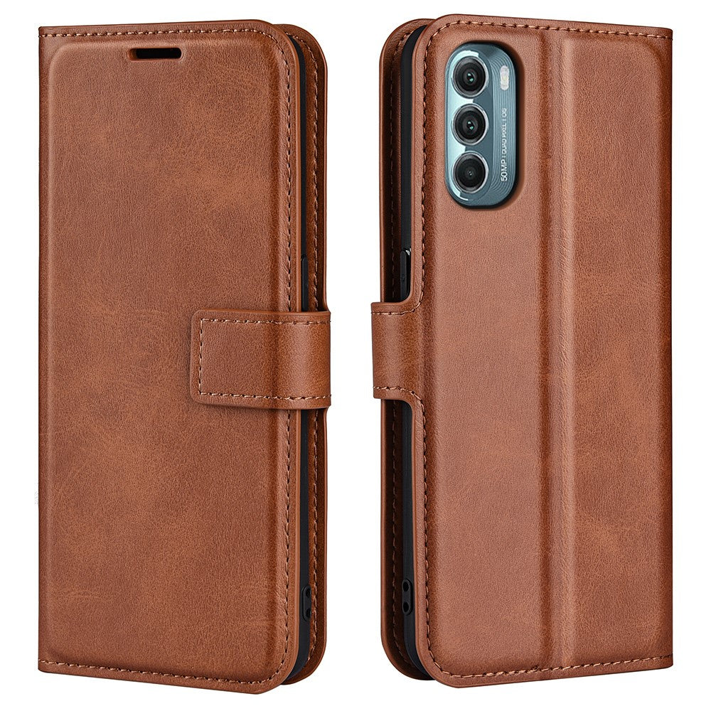 Wallet-style leather case for Motorola Moto G Stylus 5G (2022) - Light Brown