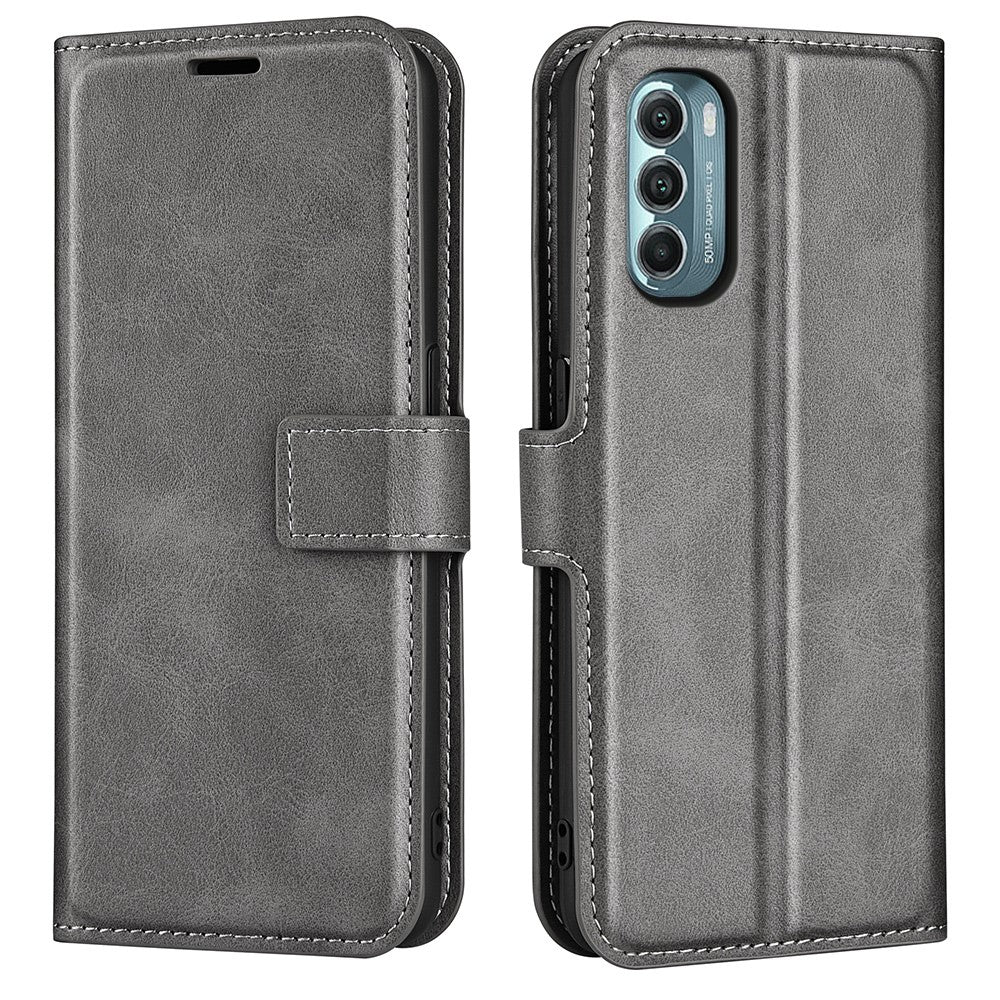 Wallet-style leather case for Motorola Moto G Stylus 5G (2022) - Grey