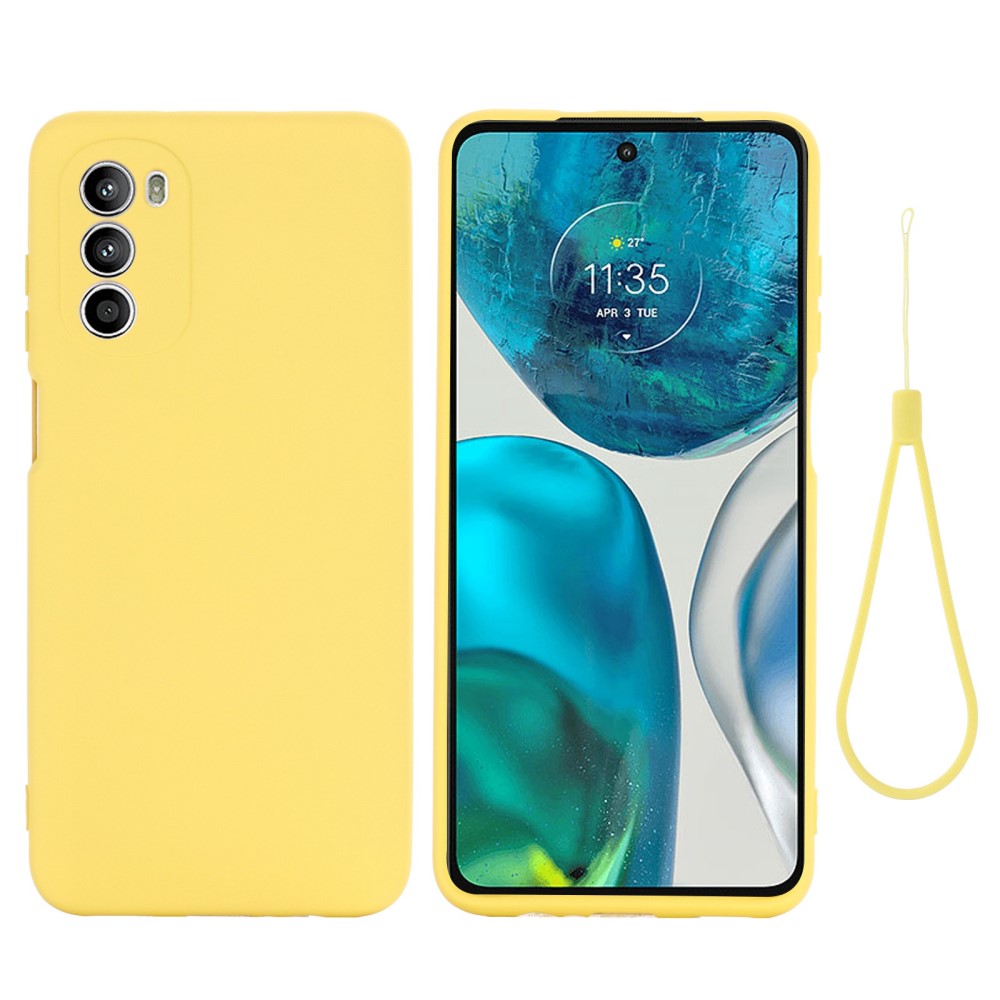 Matte liquid silicone cover for Motorola Moto G52 - Yellow