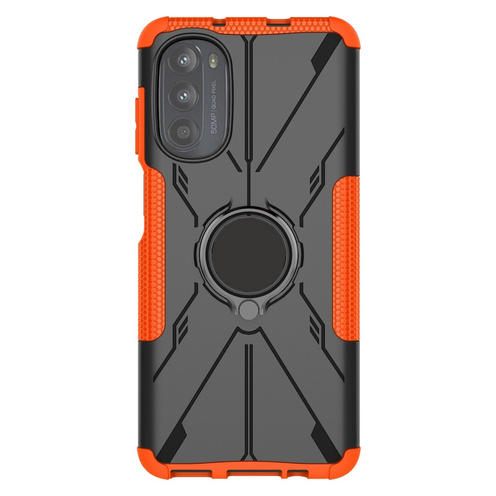 Kickstand cover with magnetic sheet for Motorola Moto G82 / G52 - Orange
