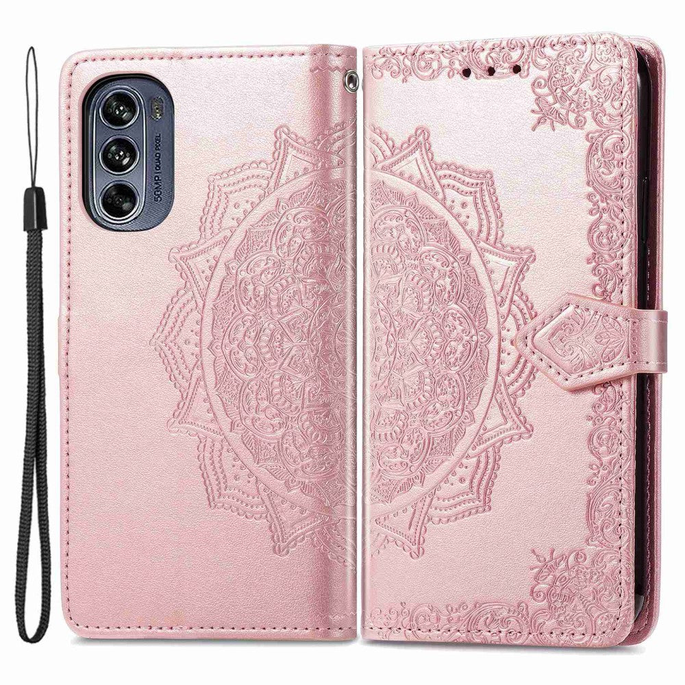 Mandala Motorola Moto G62 5G Flip case - Rose Gold