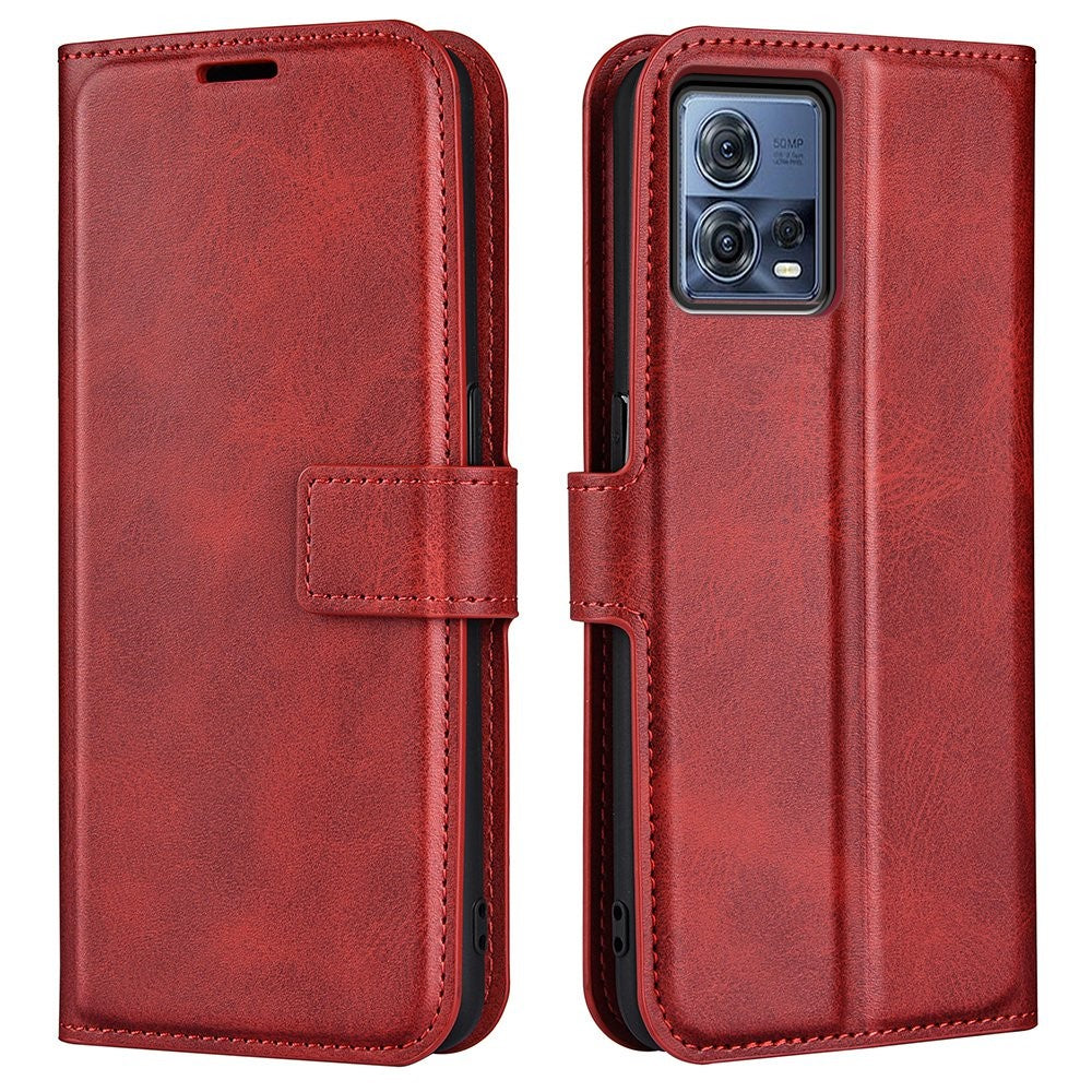 Wallet-style leather case for Motorola Moto S30 Pro - Red